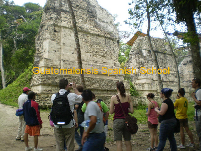  Students of the University of Missouri at the Mayan Ruins of Tikal.
