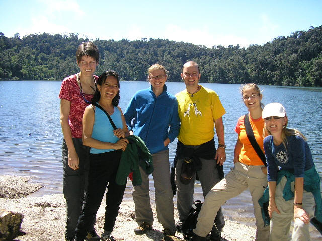 Hiking to the Chicabal lagoon on the top of the volcano with the same name