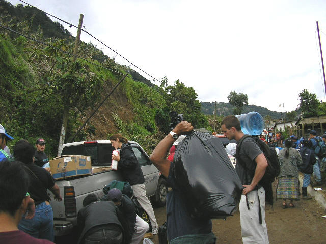 Spanish language students supporting during natural disasters in Guatemala.