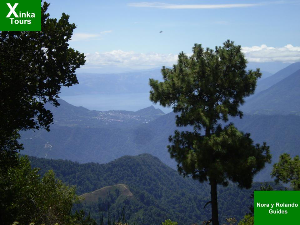 View of Atitlan Lake in the trek from Xela to Atitlan Lake.